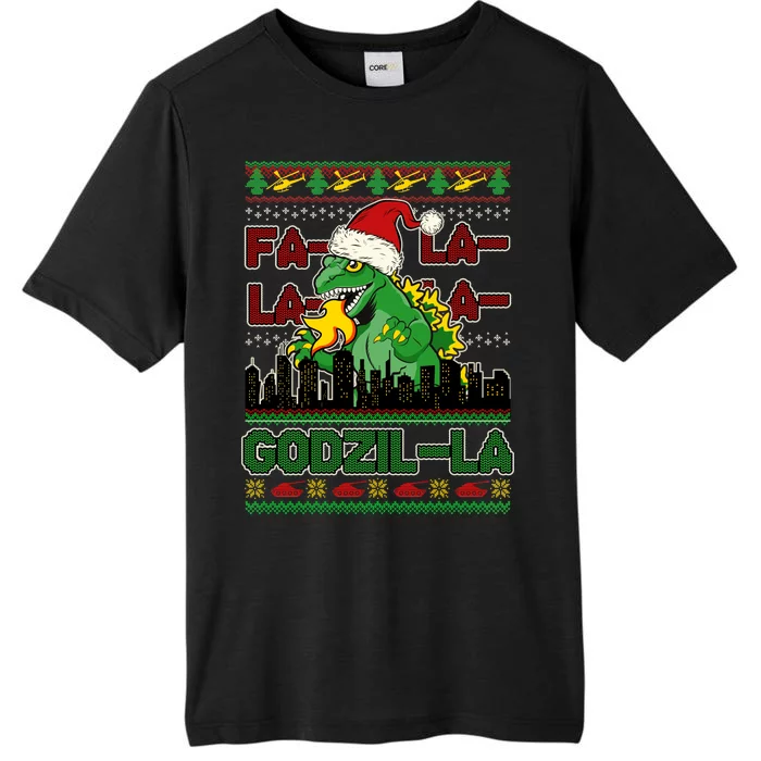 Funny Fa La La La Godzil-La Ugly Christmas Sweater ChromaSoft Performance T-Shirt