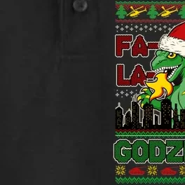 Funny Fa La La La Godzil-La Ugly Christmas Sweater Dry Zone Grid Performance Polo