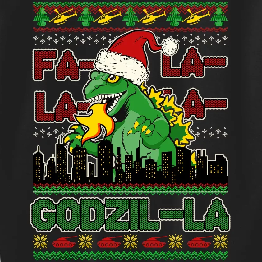 Funny Fa La La La Godzil-La Ugly Christmas Sweater Kids Sweatshirt