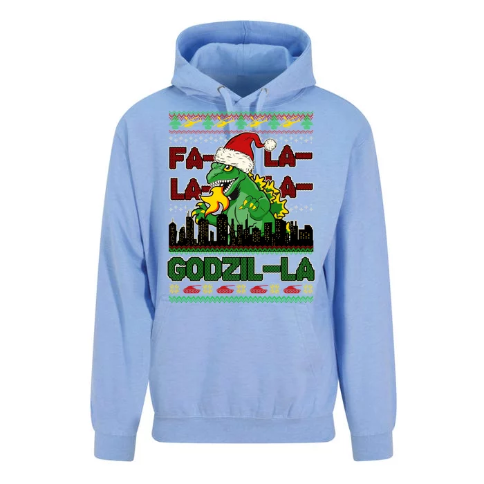 Funny Fa La La La Godzil-La Ugly Christmas Sweater Unisex Surf Hoodie