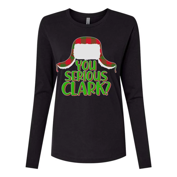 Funny Family Christmas You Serious Clark Womens Cotton Relaxed Long Sleeve T-Shirt