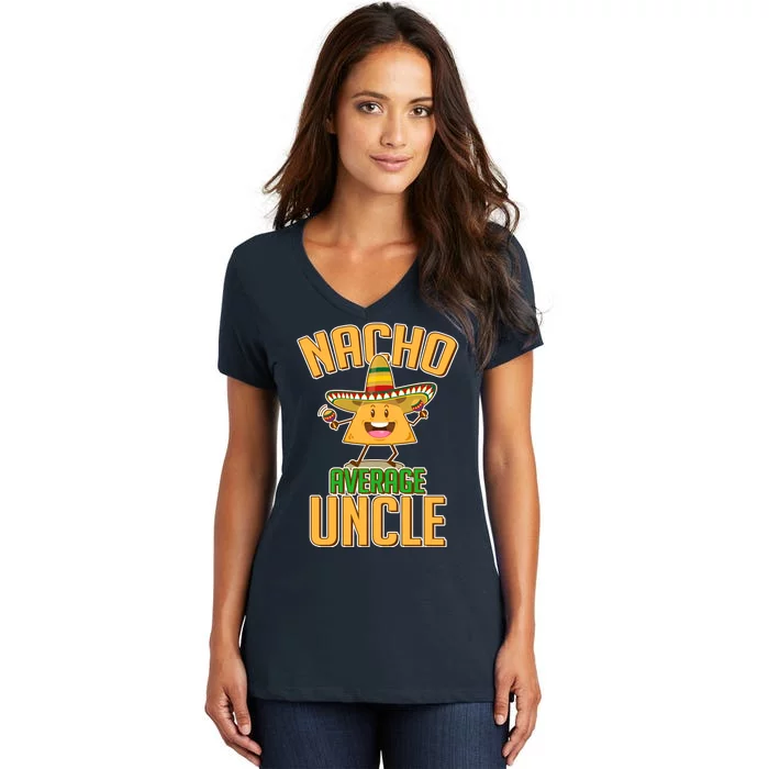 Funny Family Nacho Average Uncle Women's V-Neck T-Shirt