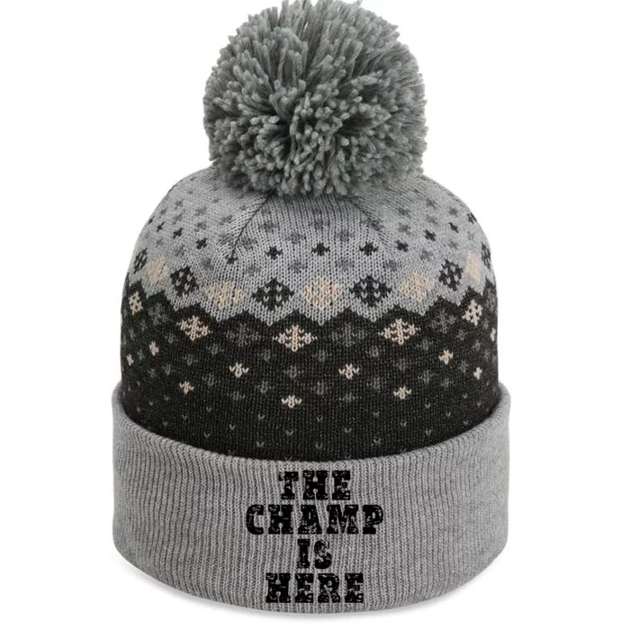 Funny Fantasy Football The Champ Is Here The Baniff Cuffed Pom Beanie