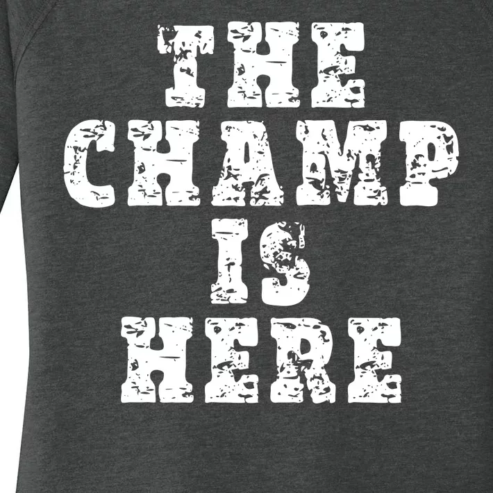 Funny Fantasy Football The Champ Is Here Women's Perfect Tri Tunic Long Sleeve Shirt