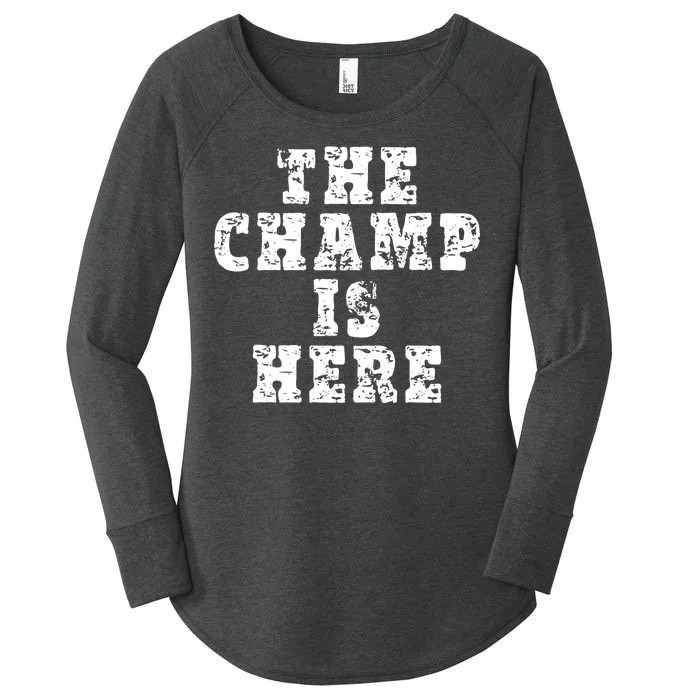 Funny Fantasy Football The Champ Is Here Women's Perfect Tri Tunic Long Sleeve Shirt