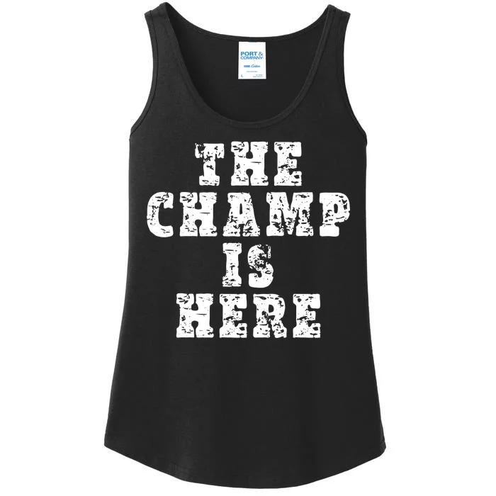 Funny Fantasy Football The Champ Is Here Ladies Essential Tank