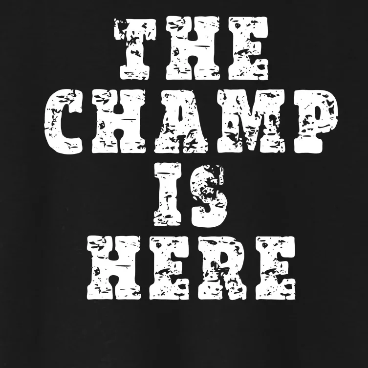 Funny Fantasy Football The Champ Is Here Women's Crop Top Tee