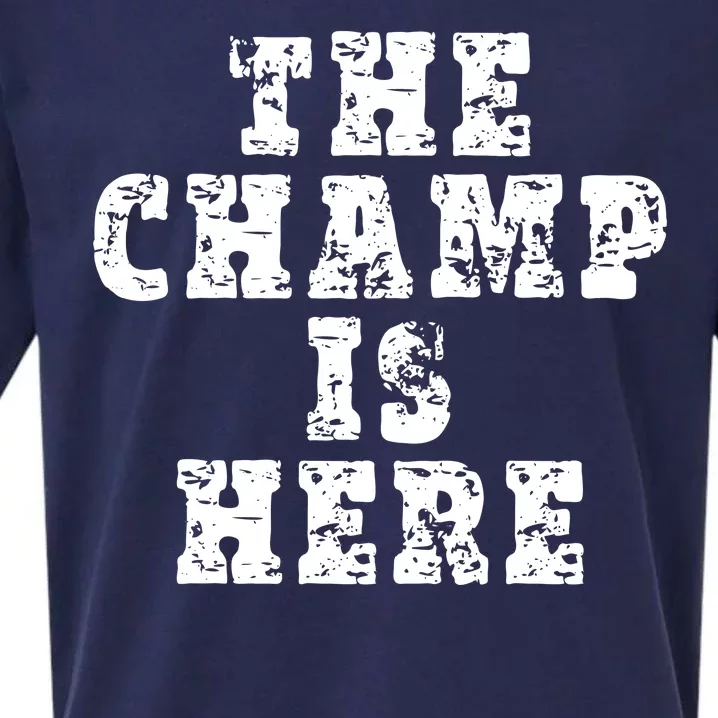 Funny Fantasy Football The Champ Is Here Sueded Cloud Jersey T-Shirt