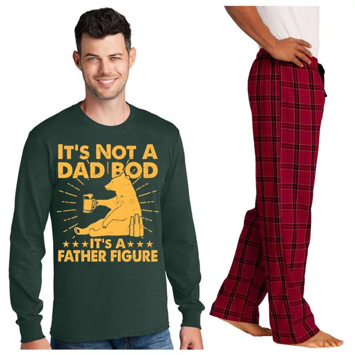 Funny Father Figure It's Not A Dad Bod Bear Long Sleeve Pajama Set