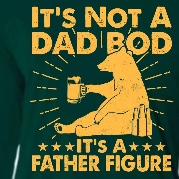 Funny Father Figure It's Not A Dad Bod Bear Cooling Performance Long Sleeve Crew