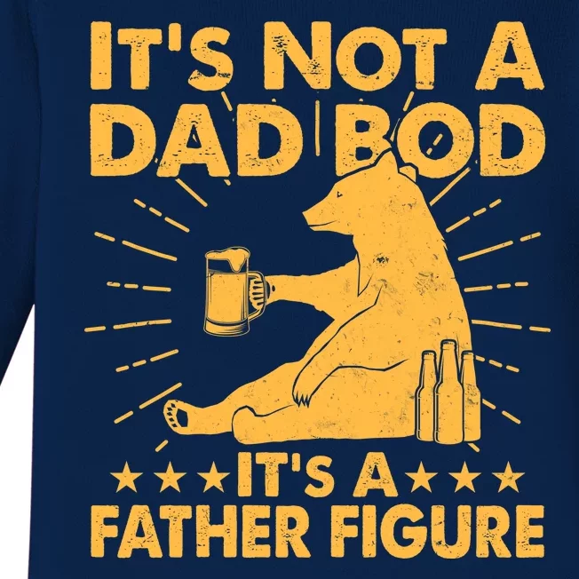 Funny Father Figure It's Not A Dad Bod Bear Baby Long Sleeve Bodysuit