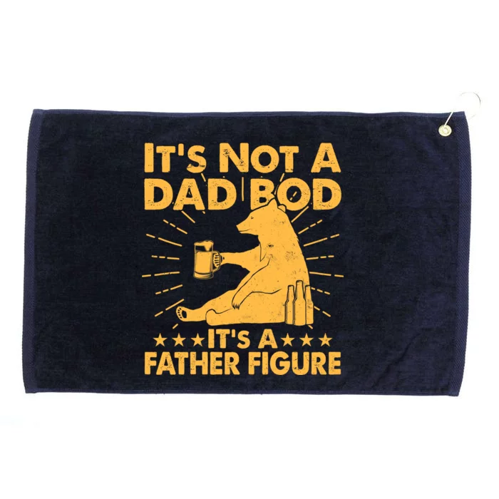 Funny Father Figure It's Not A Dad Bod Bear Grommeted Golf Towel