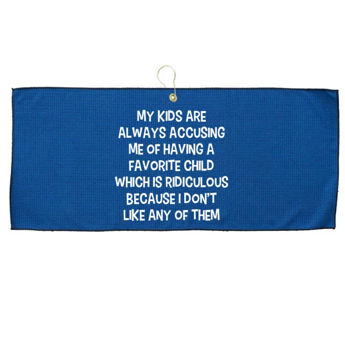 Funny Favorite Child Dad Quote Large Microfiber Waffle Golf Towel