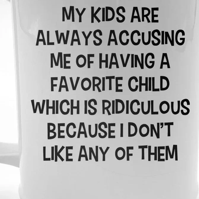 Funny Favorite Child Dad Quote Front & Back Beer Stein