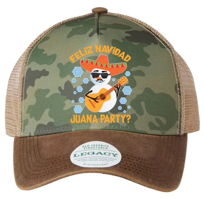 Funny Feliz Navidad Juana Party Snowman Legacy Tie Dye Trucker Hat