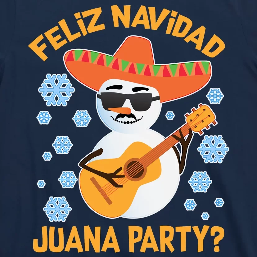 Funny Feliz Navidad Juana Party Snowman T-Shirt