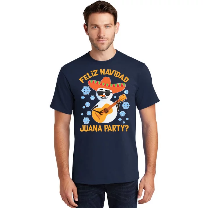 Funny Feliz Navidad Juana Party Snowman Tall T-Shirt