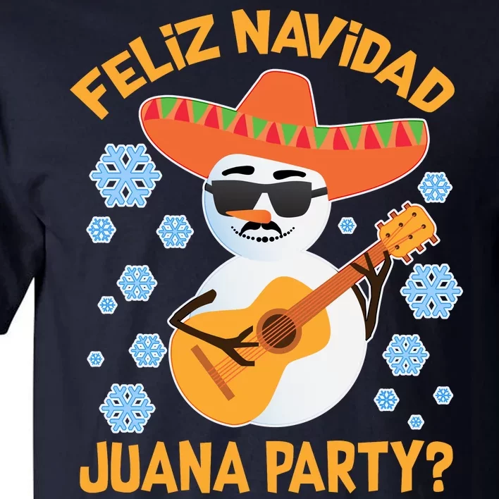 Funny Feliz Navidad Juana Party Snowman Tall T-Shirt