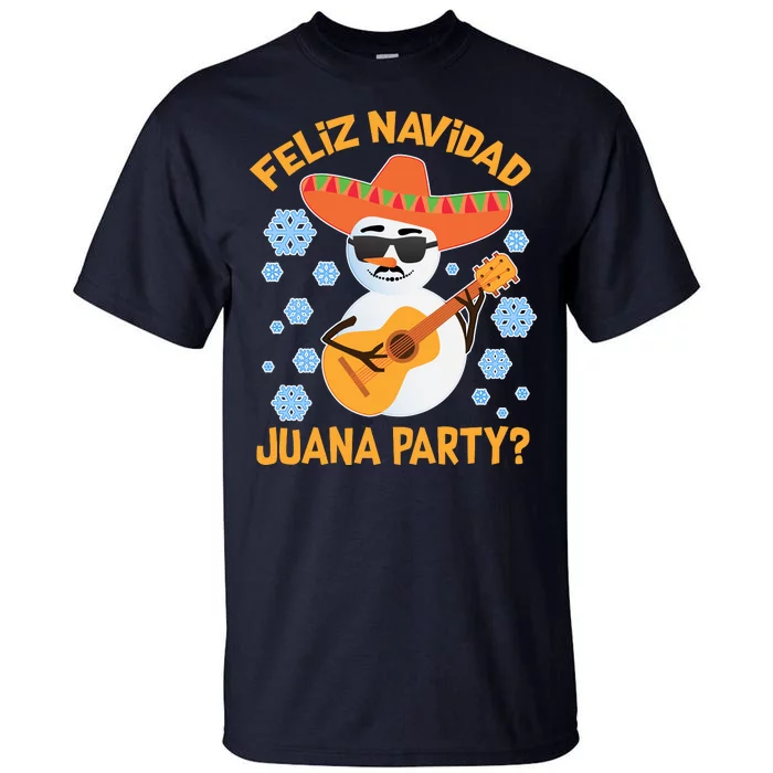 Funny Feliz Navidad Juana Party Snowman Tall T-Shirt