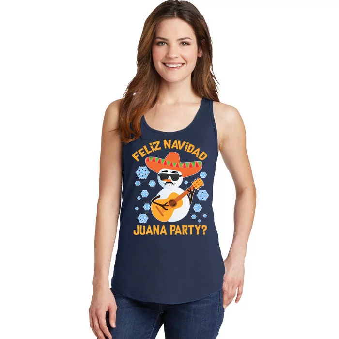 Funny Feliz Navidad Juana Party Snowman Ladies Essential Tank