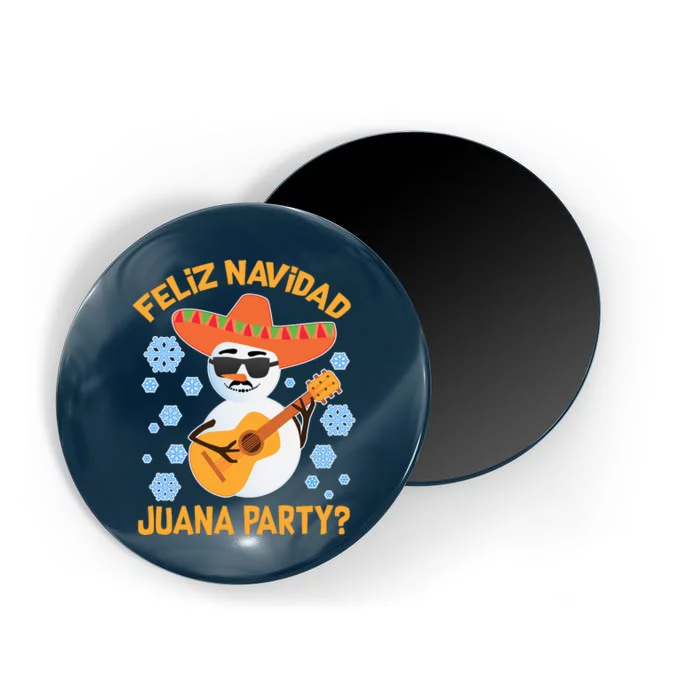 Funny Feliz Navidad Juana Party Snowman Magnet