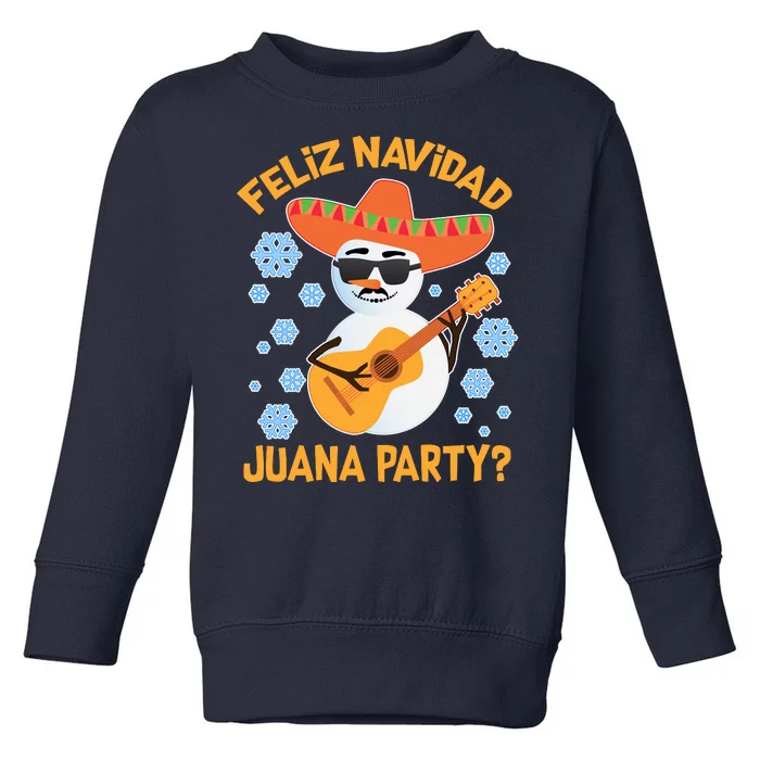 Funny Feliz Navidad Juana Party Snowman Toddler Sweatshirt