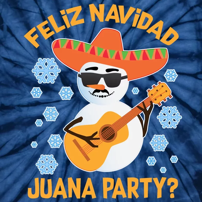 Funny Feliz Navidad Juana Party Snowman Tie-Dye T-Shirt