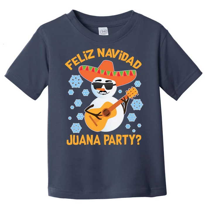 Funny Feliz Navidad Juana Party Snowman Toddler T-Shirt