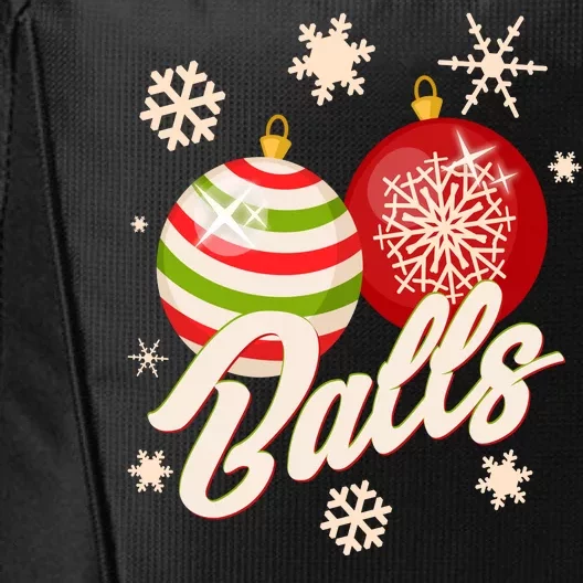 Funny Festive Christmas Balls City Backpack