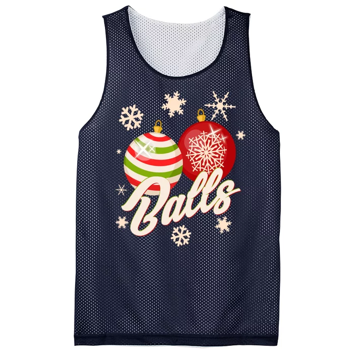 Funny Festive Christmas Balls Mesh Reversible Basketball Jersey Tank