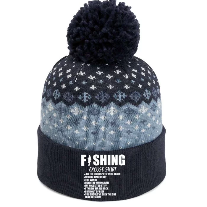 Funny Fishing Excuses The Baniff Cuffed Pom Beanie