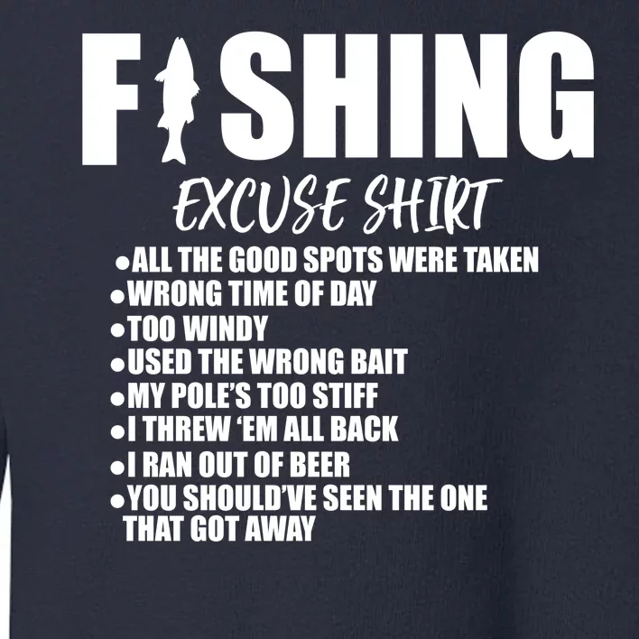 Funny Fishing Excuses Toddler Sweatshirt