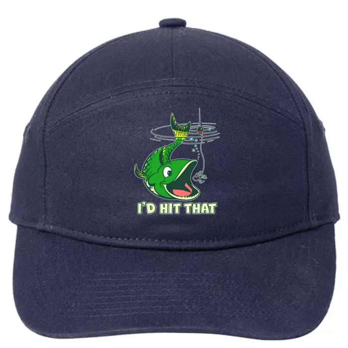 Funny Fishing I'd Hit That 7-Panel Snapback Hat