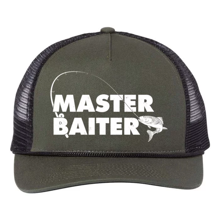 Funny Fishing Master Baiter Retro Rope Trucker Hat Cap