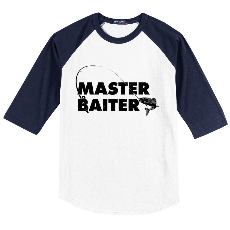 Funny Fishing Master Baiter Baseball Sleeve Shirt
