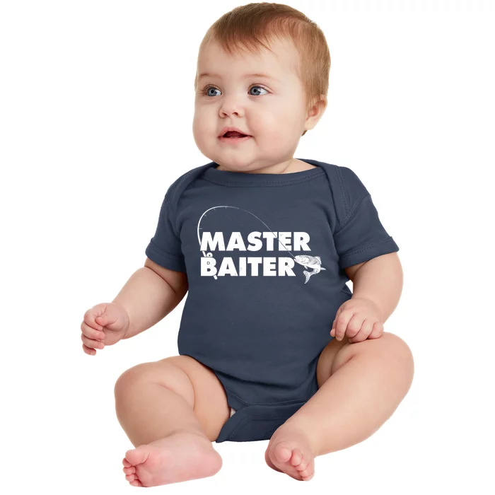 Funny Fishing Master Baiter Baby Bodysuit