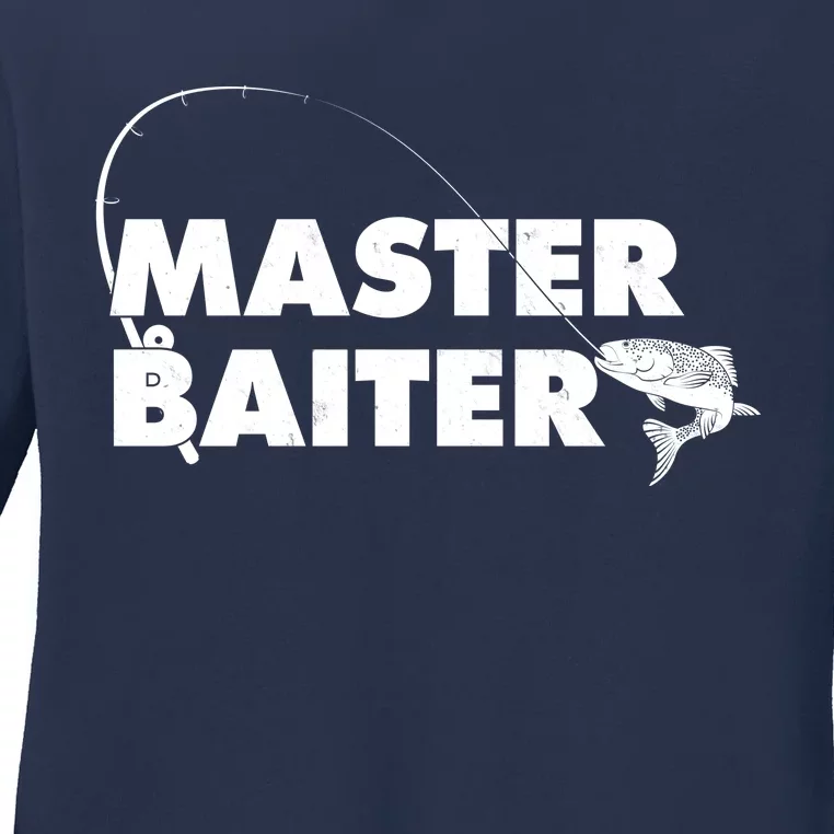 Funny Fishing Master Baiter Ladies Long Sleeve Shirt