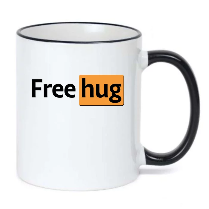 Funny Free Hug Logo Meme Black Color Changing Mug