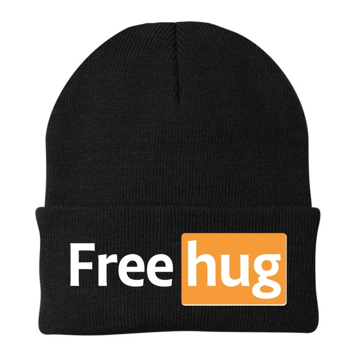 Funny Free Hug Logo Meme Knit Cap Winter Beanie