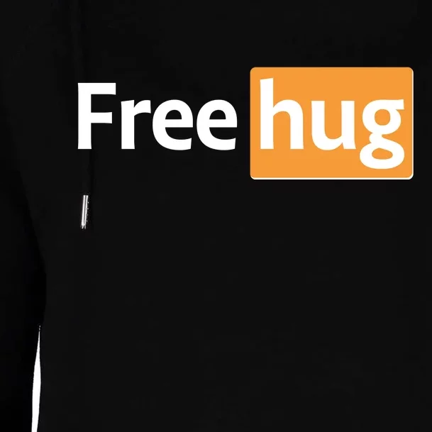 Funny Free Hug Logo Meme Womens Funnel Neck Pullover Hood