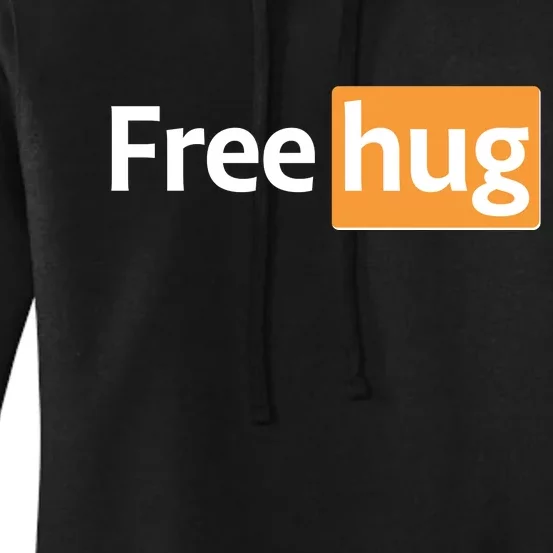 Funny Free Hug Logo Meme Women's Pullover Hoodie