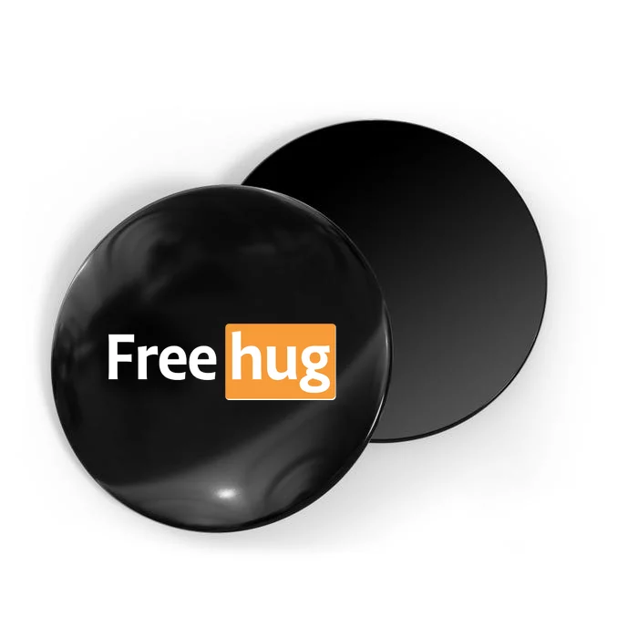 Funny Free Hug Logo Meme Magnet