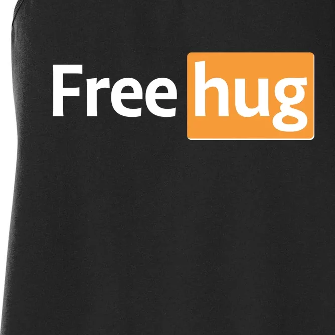 Funny Free Hug Logo Meme Women's Racerback Tank