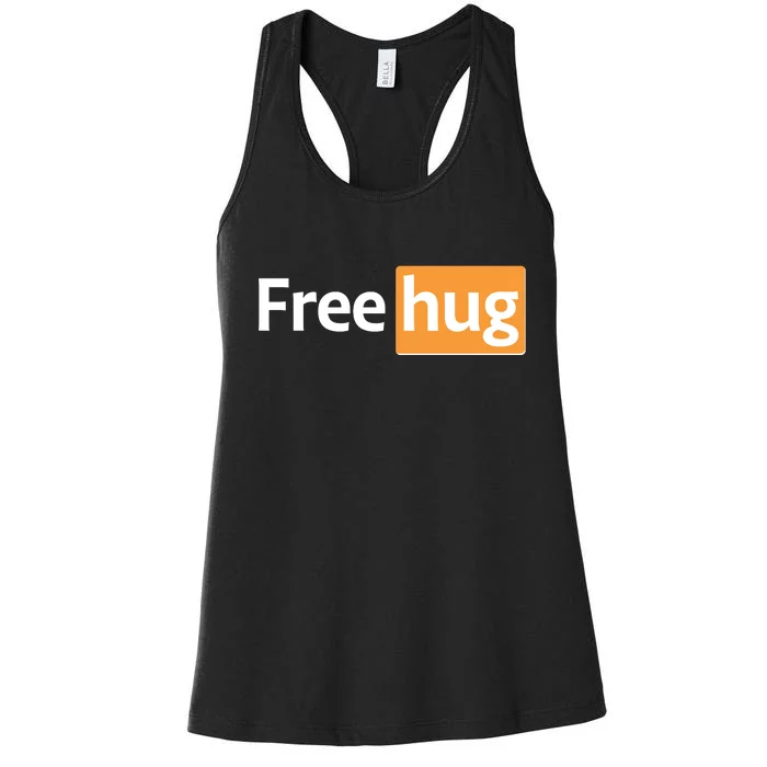 Funny Free Hug Logo Meme Women's Racerback Tank