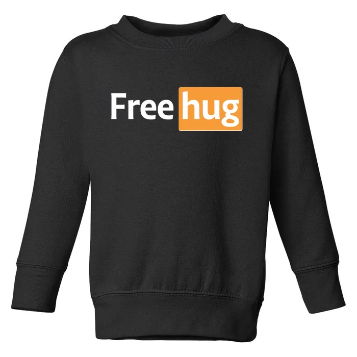 Funny Free Hug Logo Meme Toddler Sweatshirt