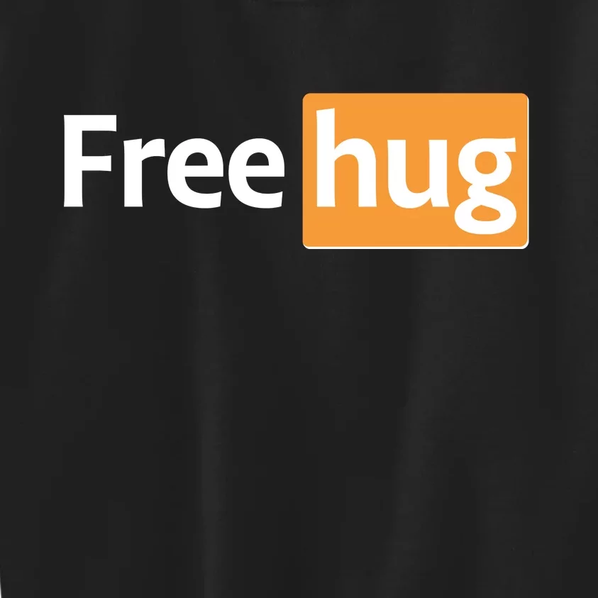 Funny Free Hug Logo Meme Kids Sweatshirt