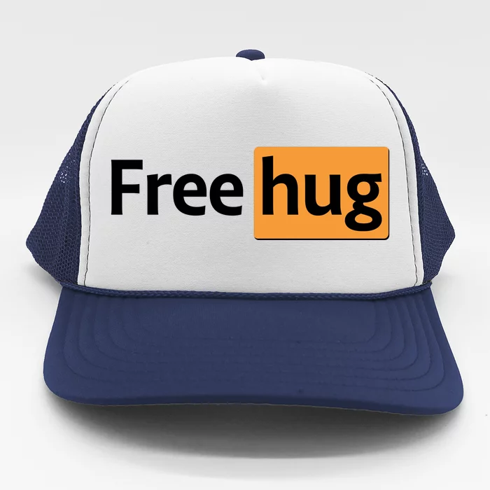 Funny Free Hug Logo Meme Trucker Hat