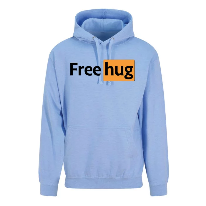 Funny Free Hug Logo Meme Unisex Surf Hoodie