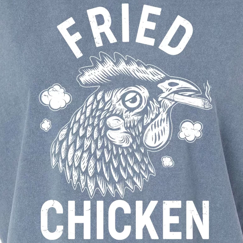 Funny Fried Chicken Smoking Joint Garment-Dyed Women's Muscle Tee