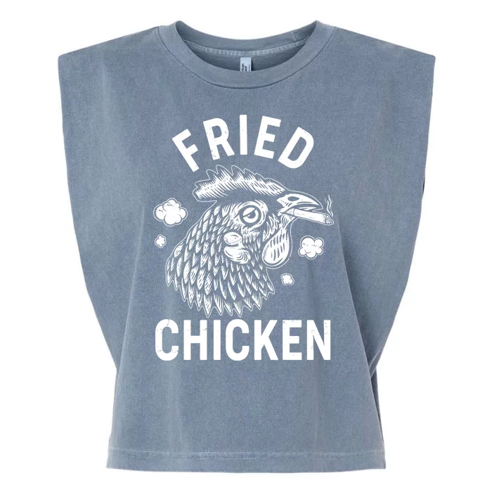 Funny Fried Chicken Smoking Joint Garment-Dyed Women's Muscle Tee